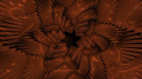 3D layers move in shape of star. Motion. Layers move in spiral with bends in Stock Illustration