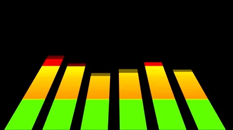 3D LCD Colorful EQ Equalizer Volume Bar Display - Beat Loop - No F/X Stock Footage 41731969