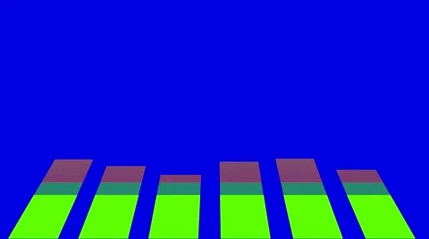 3D LCD Colorful EQ Volume Bar Display - Beat Loop - No F/X - Chroma Key Video stock 41731738