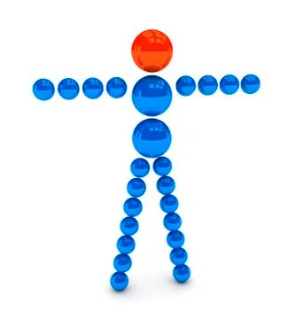 3d leader concept. white background Stock Illustration