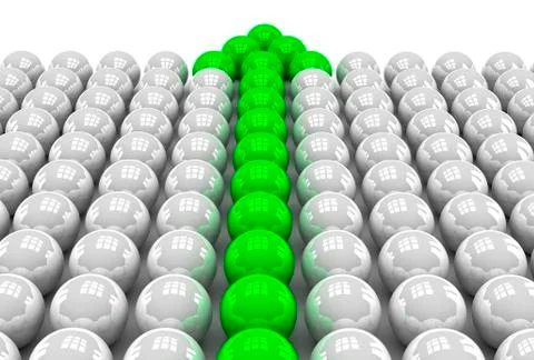 3d leader concept. white background Stock Illustration