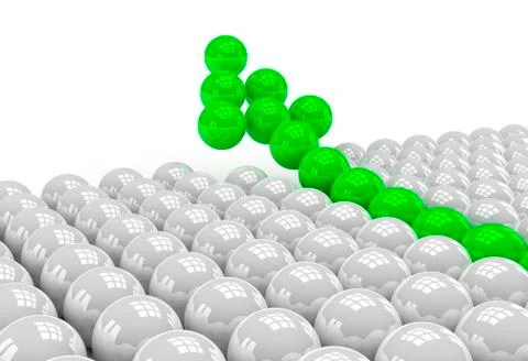 3d leader concept. white background Illustrazione stock