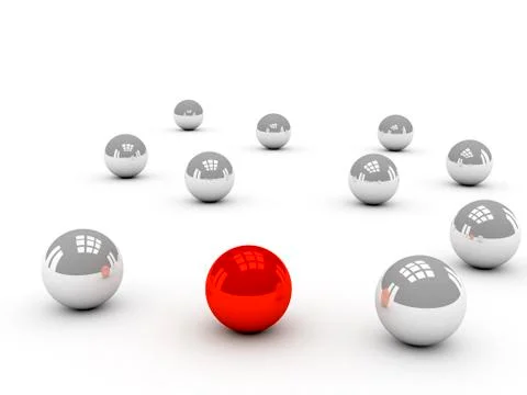 3d leader concept. white background Stock Illustration