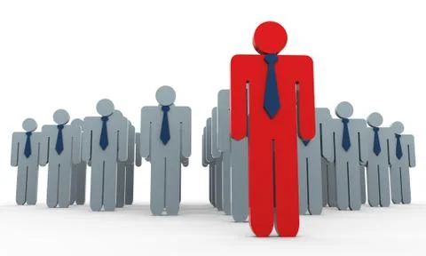 3d leader Stock Illustration