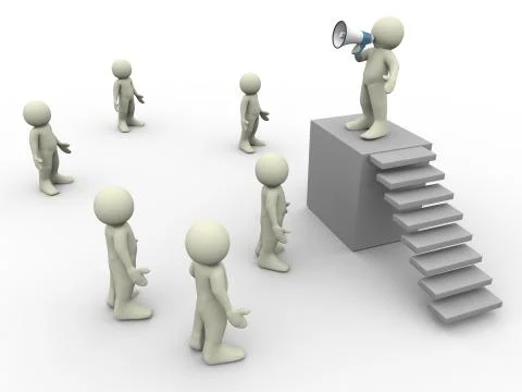 3d leader speech Stock Illustration