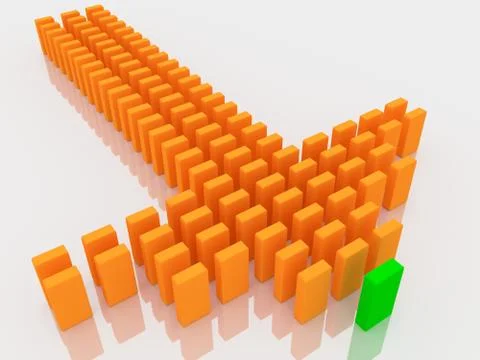 3d leadership concept Stock Illustration