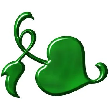 3D Leaf Ornament Stock Illustration