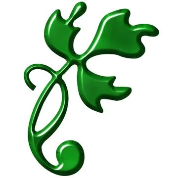 3D Leaf Ornament 스톡 일러스트