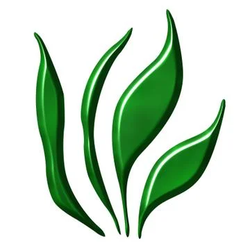 3D Leaf Ornament Stock Illustration