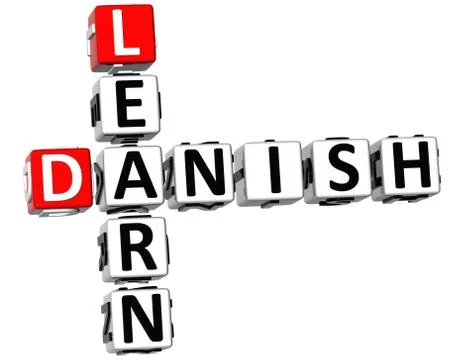3d learn danish crossword Illustrazione stock