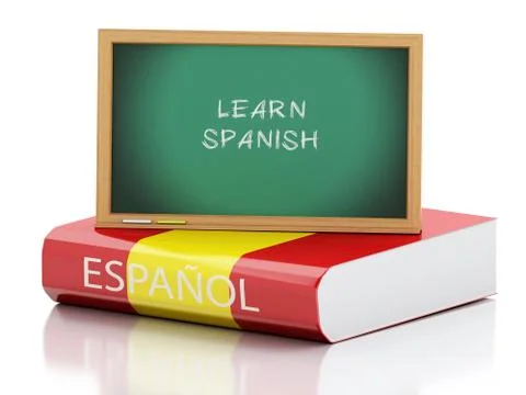 3d Learn spanish. Education concept. Stockillustratie