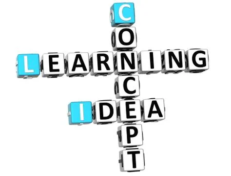 3d learning concept idea crossword イラスト素材