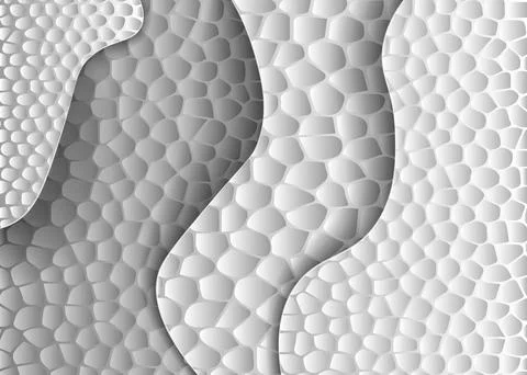 3D leathercut layers texture vector banner. Abstract leather cut art backgrou Illustrazione stock