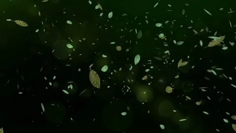3d leaves floating in green environment wilderness forest background pattern Stock Footage 71967250