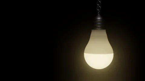 3D led lamp in the dark Stock Footage 105934752