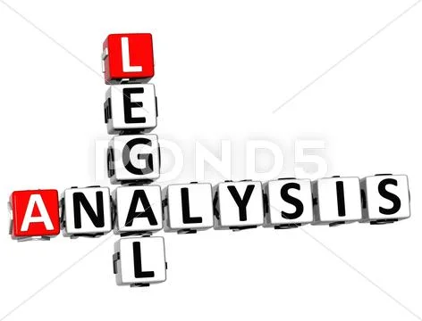 3d legal social analysis crossword cube words Stock Illustration