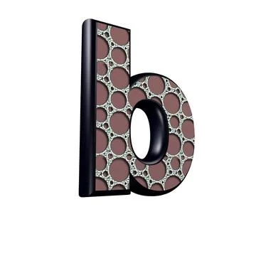 3d letter with abstract texture - B 3d letter with abstract texture - B Co... Stock Photos
