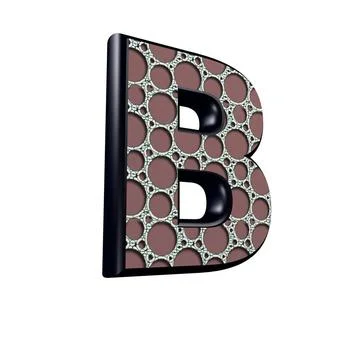 3d letter with abstract texture - B 3d letter with abstract texture - B Co... Stock Photos