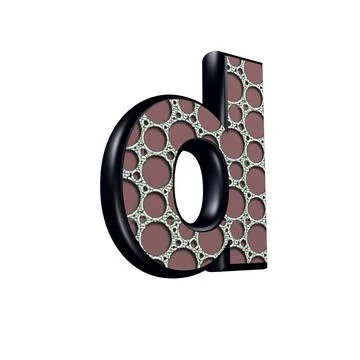 3d letter with abstract texture - D 3d letter with abstract texture - D Co... Stock Photos