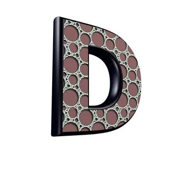3d letter with abstract texture - D 3d letter with abstract texture - D Co... Stock Photos