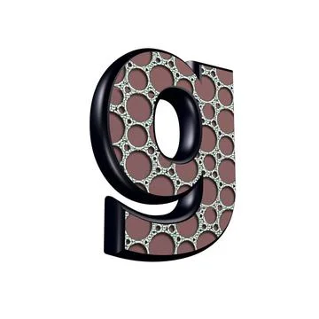 3d letter with abstract texture - g 3d letter with abstract texture - g Co... Stock Photos