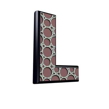 3d letter with abstract texture - L 3d letter with abstract texture - L Co... Stock Photos