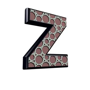 3d letter with abstract texture - Z 3d letter with abstract texture - Z Co... Stock Photos