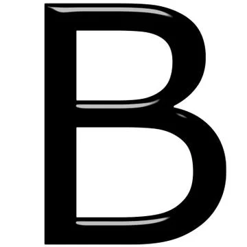 3D Letter B Stock Illustration