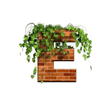 3d letter with brick texture - D 3d letter with brick texture - D Copyrigh... Fotos de archivo