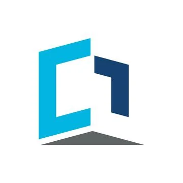 3D Letter C D Icon Vector Logo Template Illustrazione stock