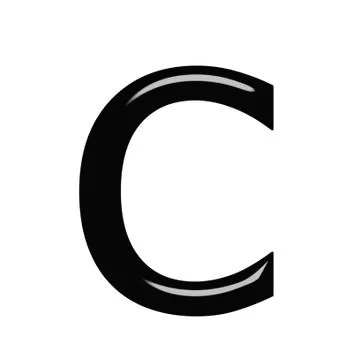 3d letter c Stock Illustration