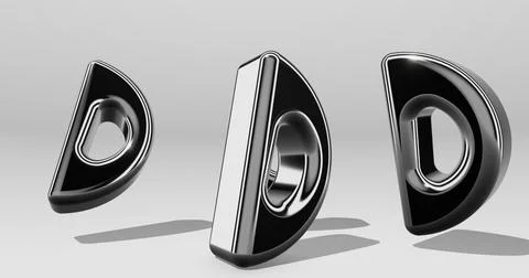 3d Letter D Stock Illustration