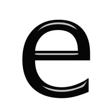 3d letter e Stock Illustration