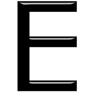 3D Letter E Stock Illustration