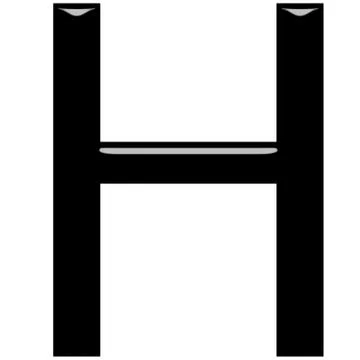 3D Letter H Stock Illustration
