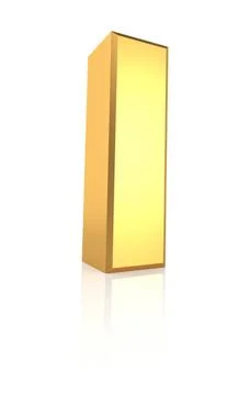 3d Letter I 3d rendering golden letter I isolated on white background Copy... 스톡 사진