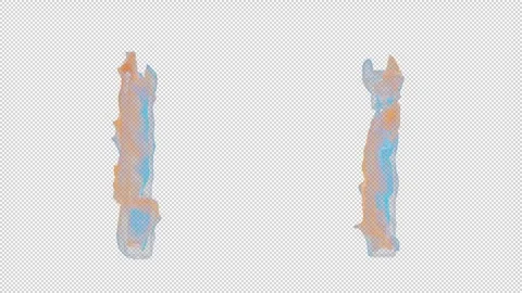 3D letter I appears by fire. Uppercase and lowercase fiery symbols 스톡 동영상 267381803