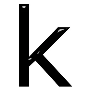 3d letter k Stock Illustration