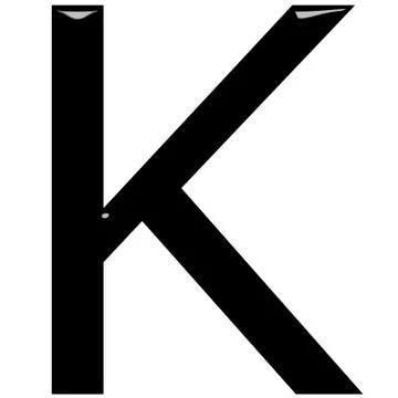 3D Letter K Stock Illustration