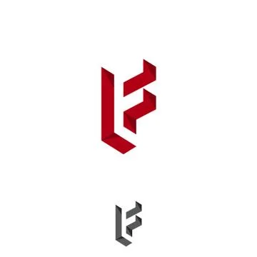 3D Letter LF Stock Illustration