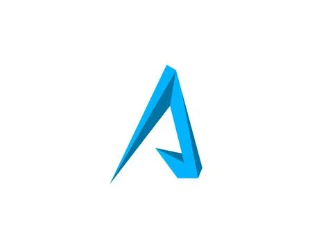 3D Letter A Logo Stock-Illustration