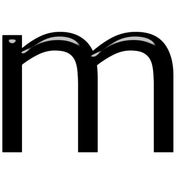 3d letter m Stock Illustration