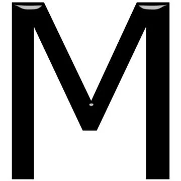 3D Letter M Stock Illustration
