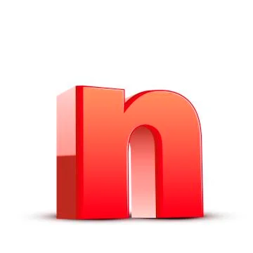 3d letter n 스톡 일러스트