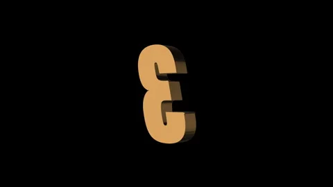 3D Letter Number Three Animation Seamless Loop – HD &amp; 4K Motion Graphic 스톡 동영상 320054335