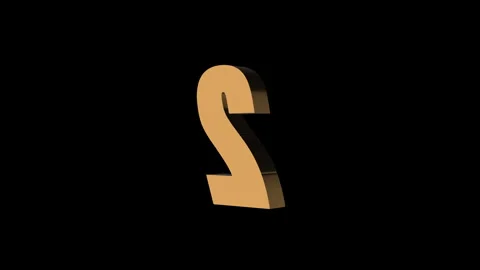 3D Letter Number Two Animation Seamless Loop – HD &amp; 4K Motion Graphic 스톡 동영상 320054336