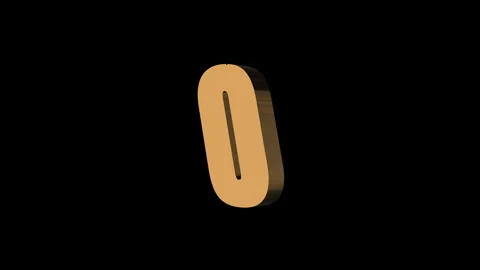 3D Letter Number Zero Animation Seamless Loop – HD &amp; 4K Motion Graphic 스톡 동영상 320054832
