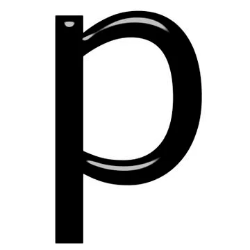 3d letter p Stock Illustration