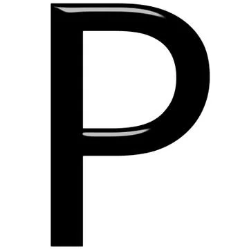 3D Letter P Stock Illustration
