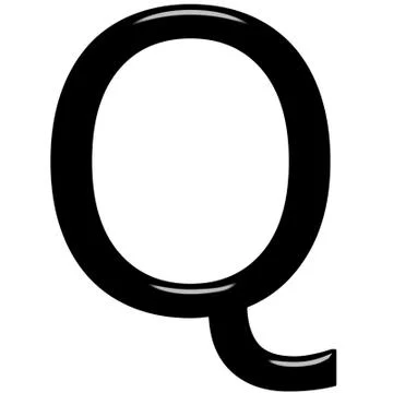 3D Letter Q Stock Illustration